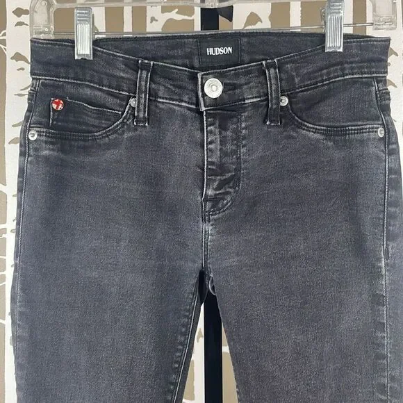 Hudson Krista Super Skinny Black Wash Jeans 26 - Picture 3 of 11